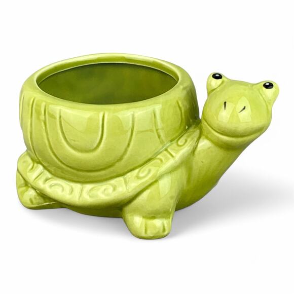 Tillie the Turtle Ceramic Animal Planter Pot for Succulents or Small Plants - Picture 1 of 9